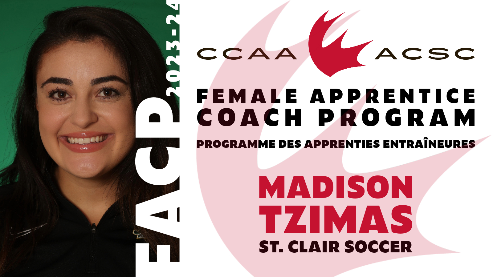 Women's Soccer Coach Tzimas Named CCAA Female Apprentice