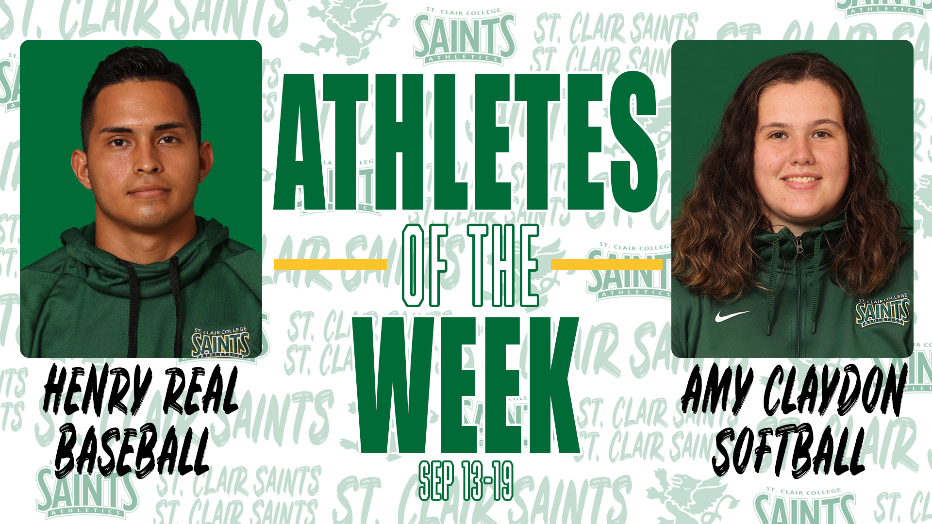 Real, Claydon Named Saints Athletes of the Week
