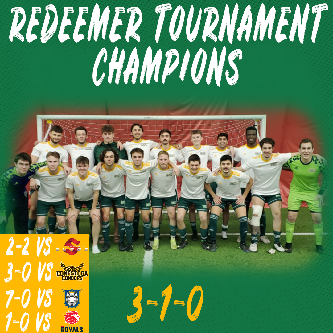 Men's Indoor Soccer Win Redeemer Tournament